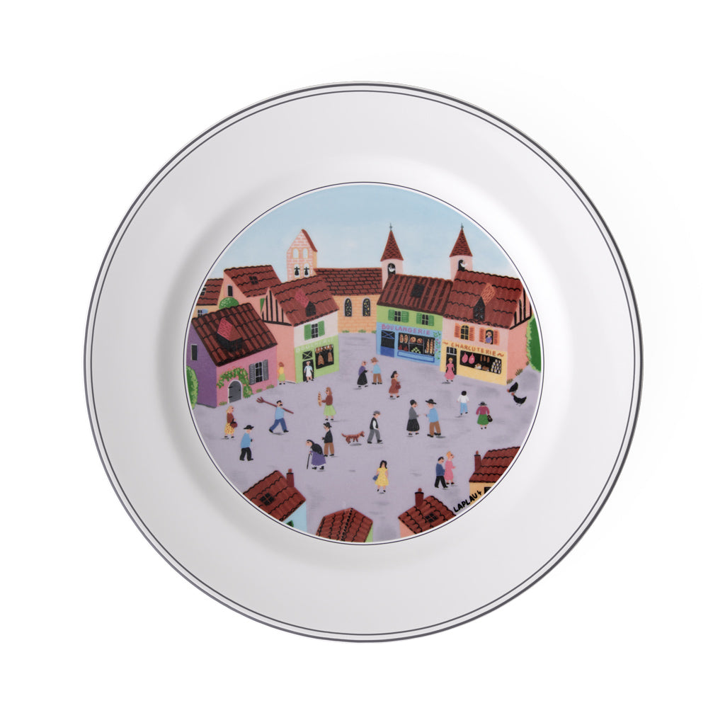Design Naif Flat Plate 27cm Village