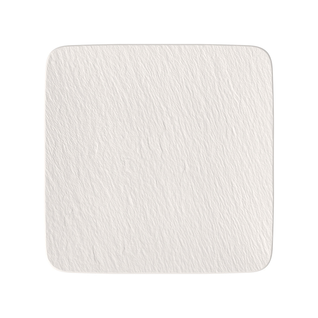 Manufacture Rock Blanc Square Serving Plate/Gourmet Plate 32.5 cm