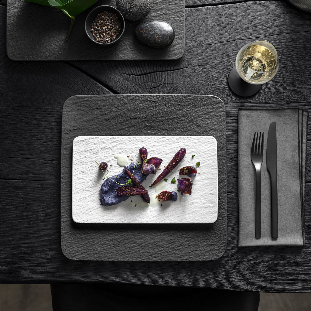 Manufacture Rock Blanc Rectangular Multifunctional Plate
