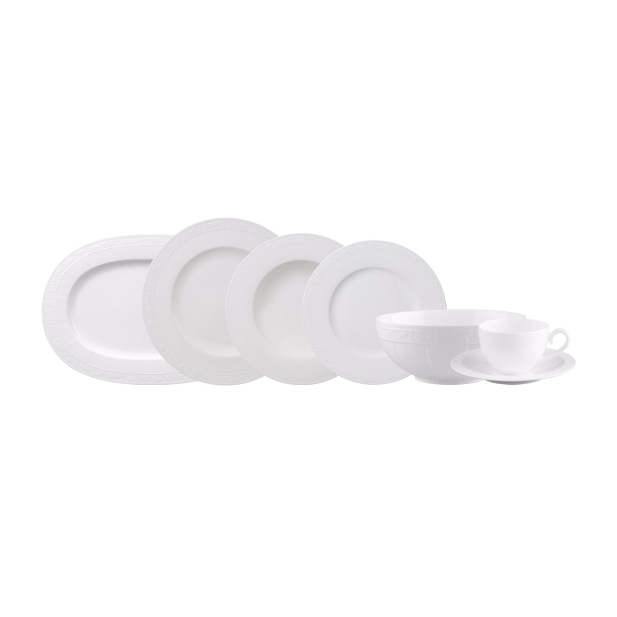 White Pearl Dinner Set- 32 Pcs for 6 Persons