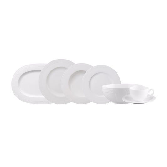 White Pearl Dinner Set- 32 Pcs for 6 Persons