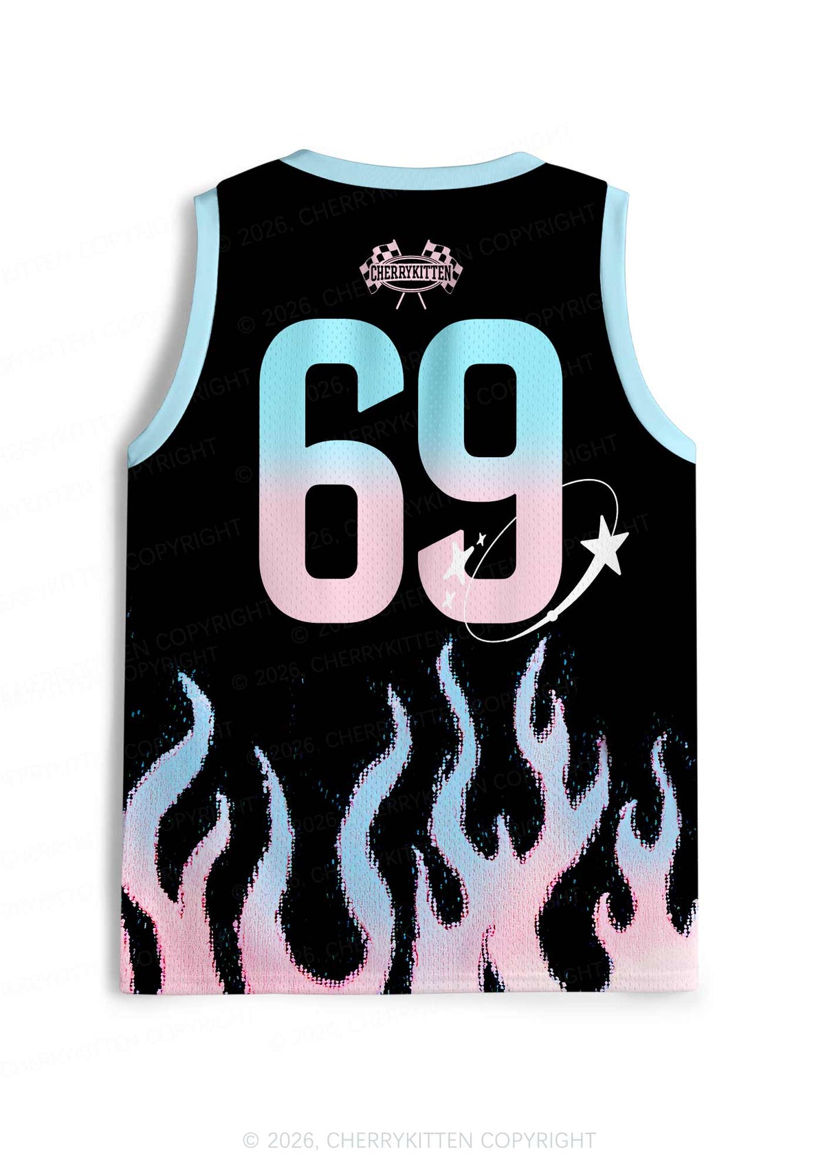 Transgirls Are Hot Flame Pride Y2K Sport Jersey Tank Cherrykitten