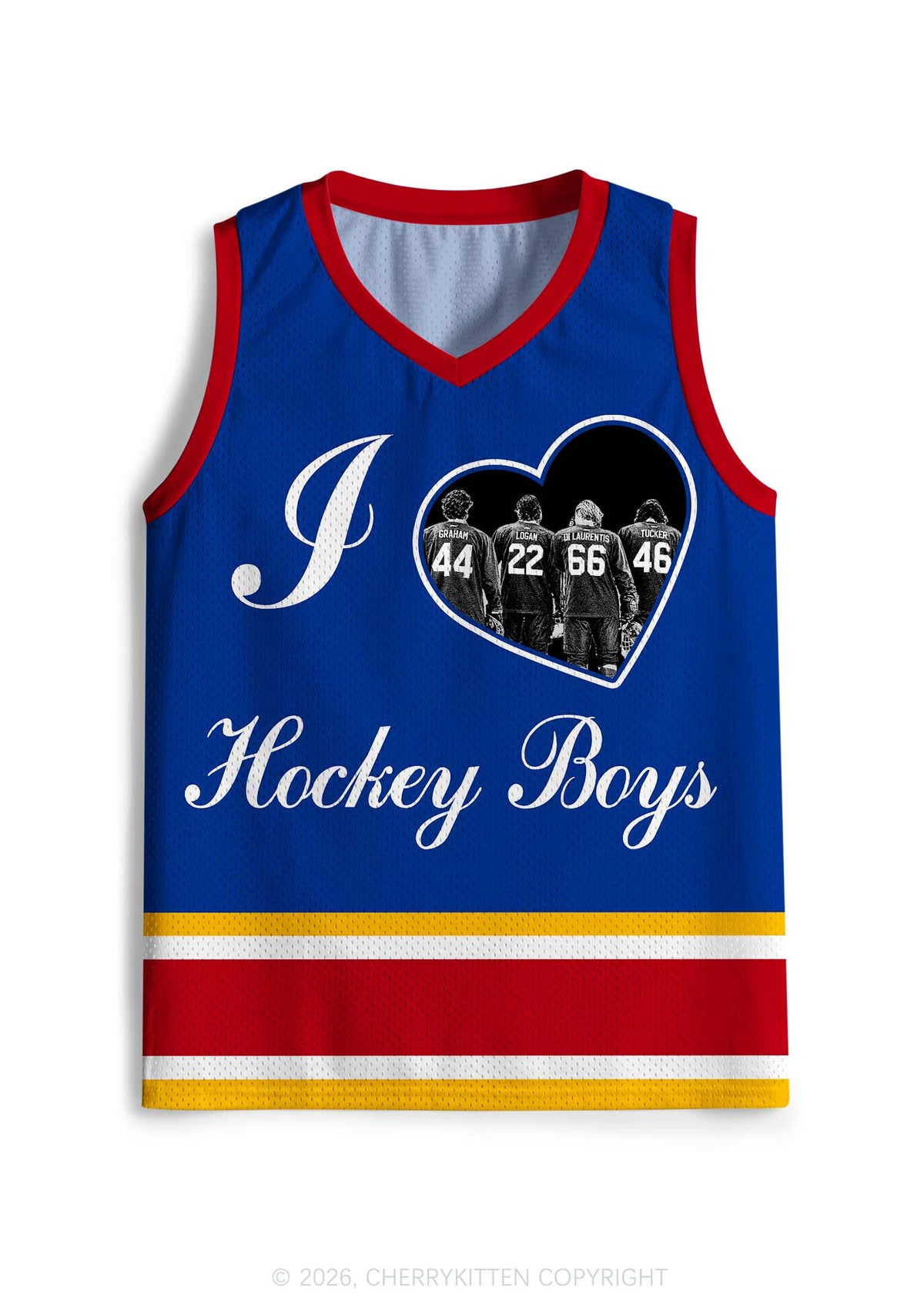 I Love Four Hockey Boys JT Y2K Sport Jersey Tank Cherrykitten
