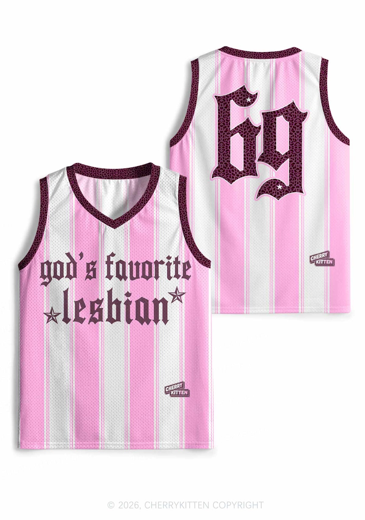 Gods Favorite Lesbian Pride Y2K Sport Jersey Tank Cherrykitten