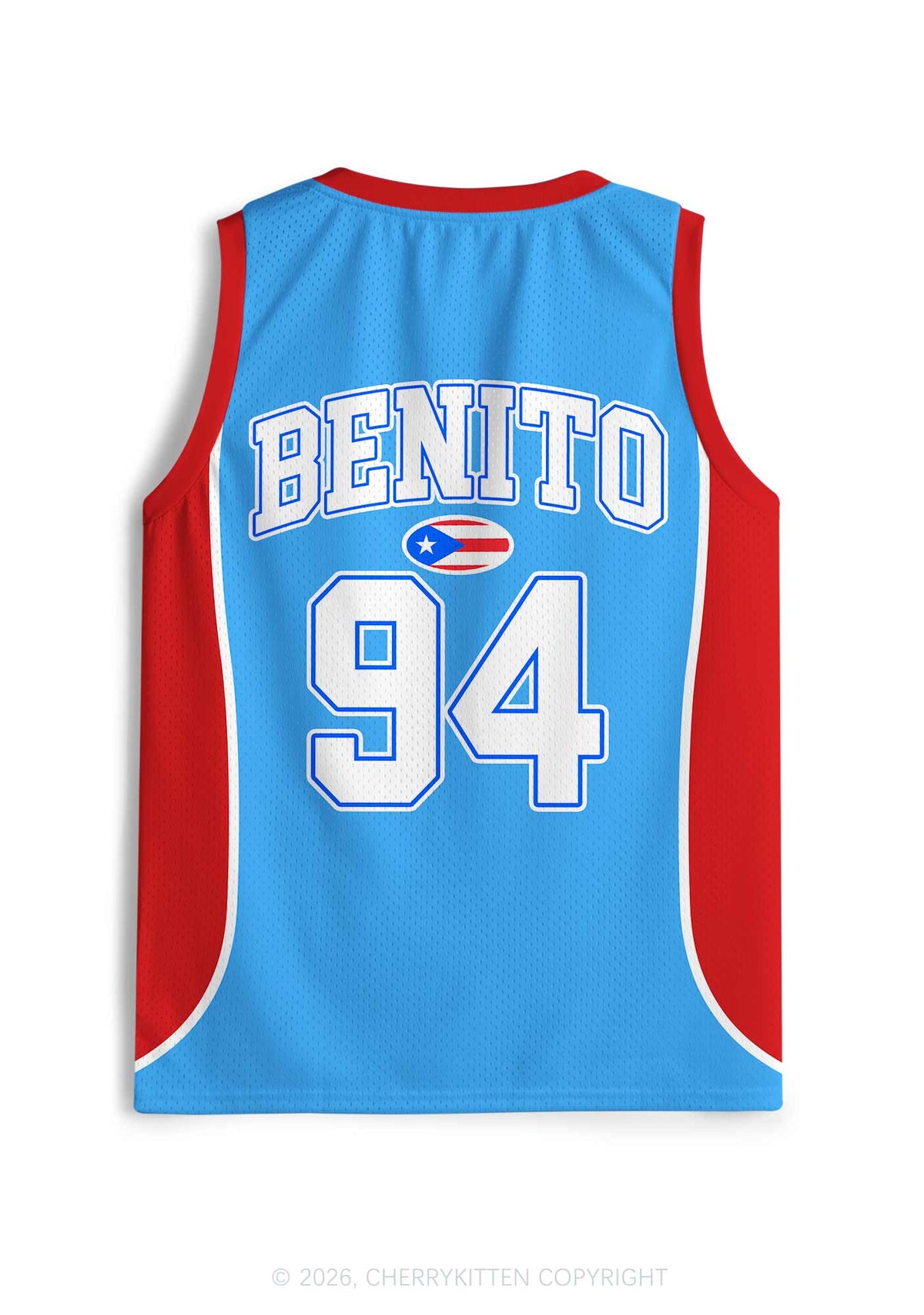 Light Blue Football Bunny Y2K Sport Jersey Tank Cherrykitten