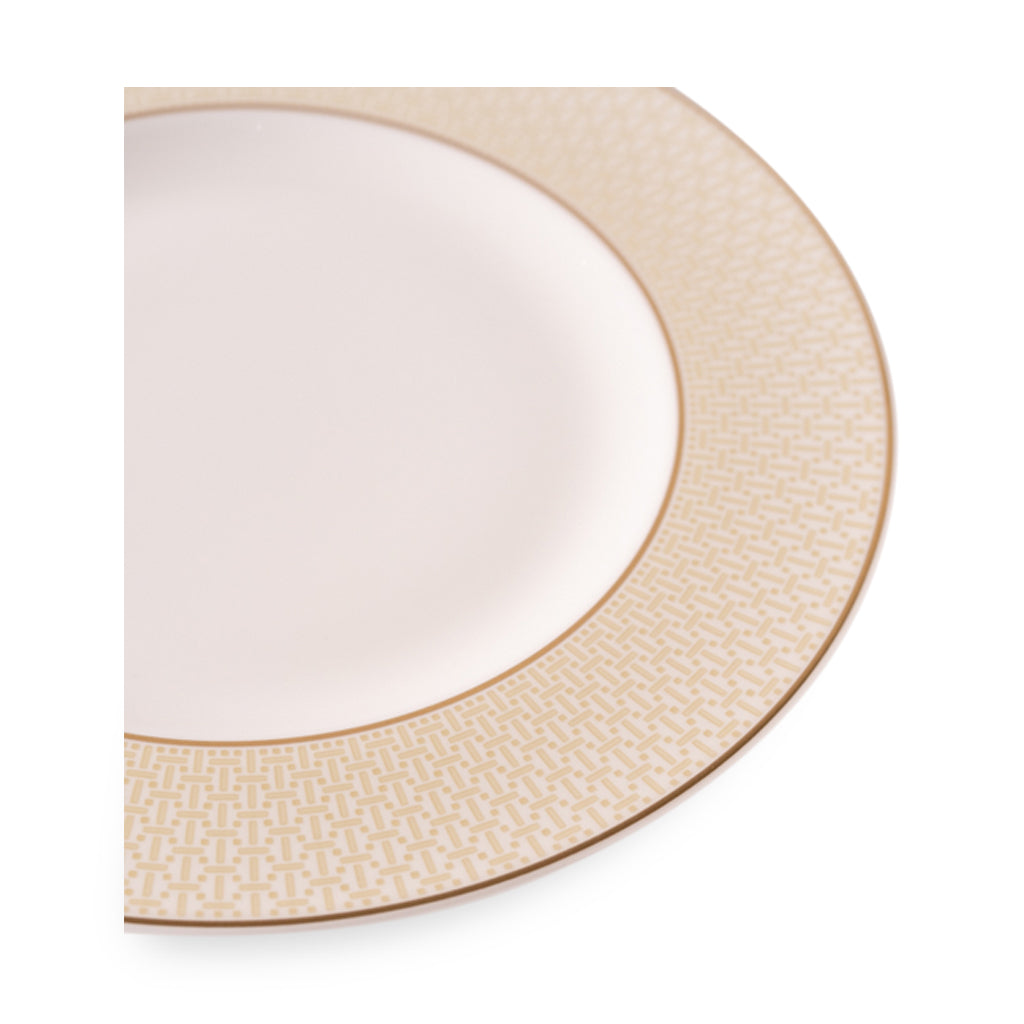 Geo Rose Beige & Gold Dinner Plate 28 cm