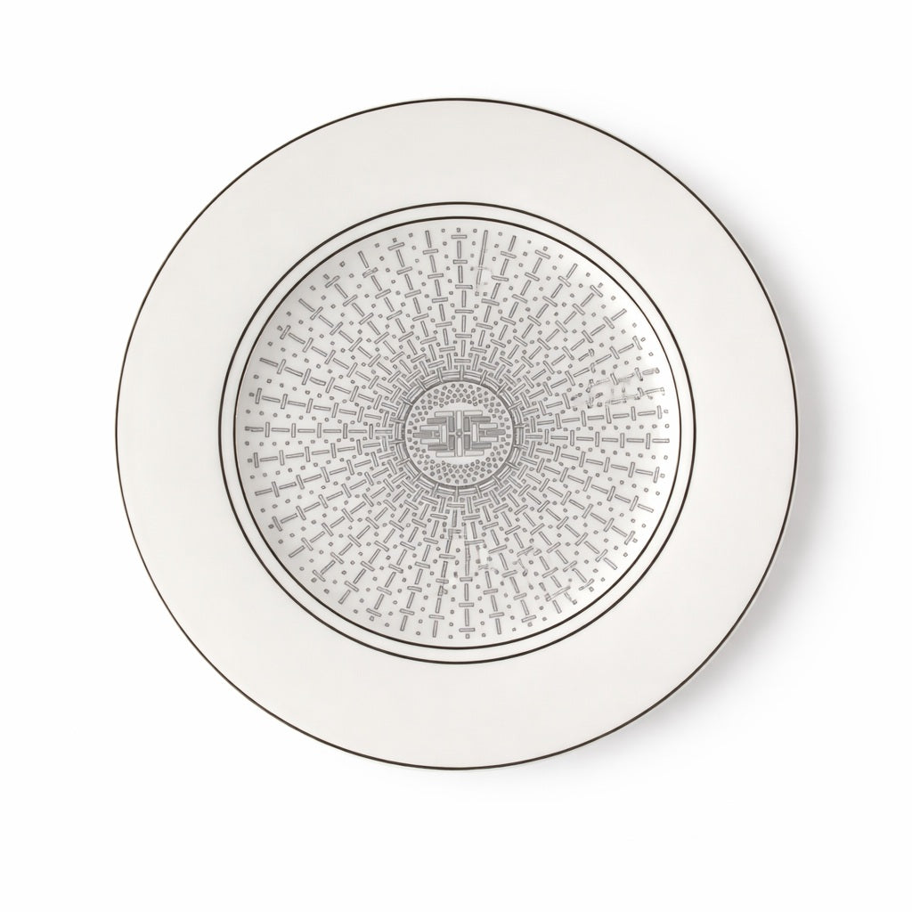 Geo Rose Grey & Platinum Salad Plate 22 cm