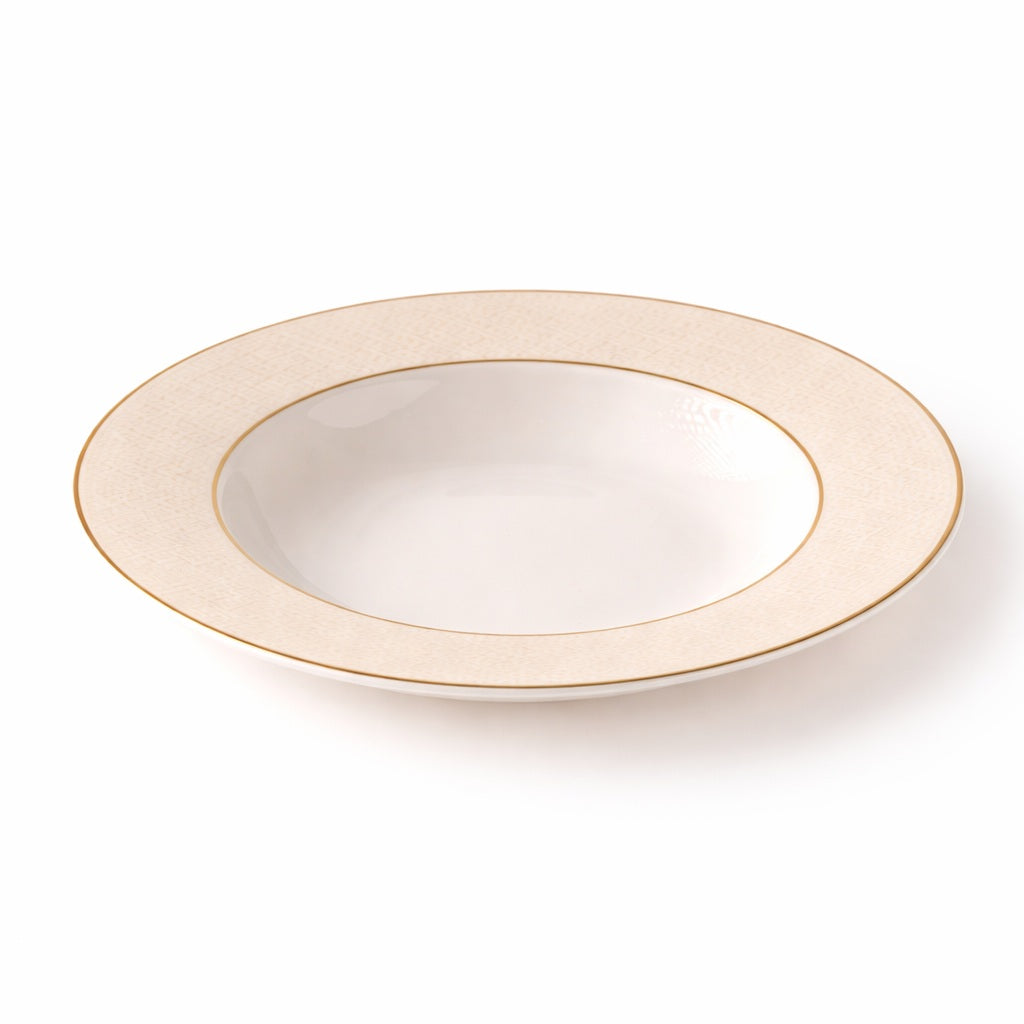 Geo Rose Beige & Gold Deep Plate 29 cm