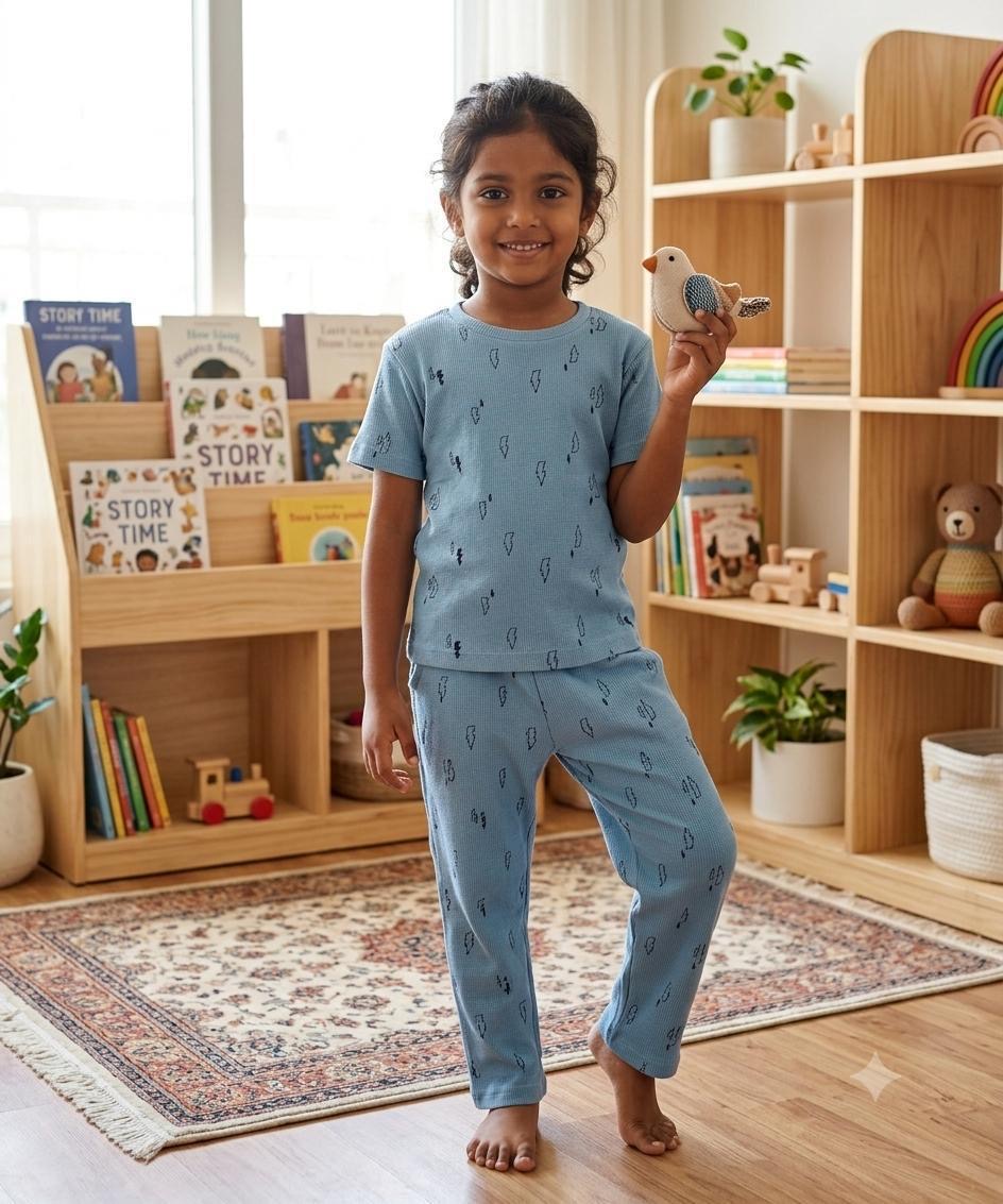 Cracks Ribbed Top & Bottom Set (6-10 years )