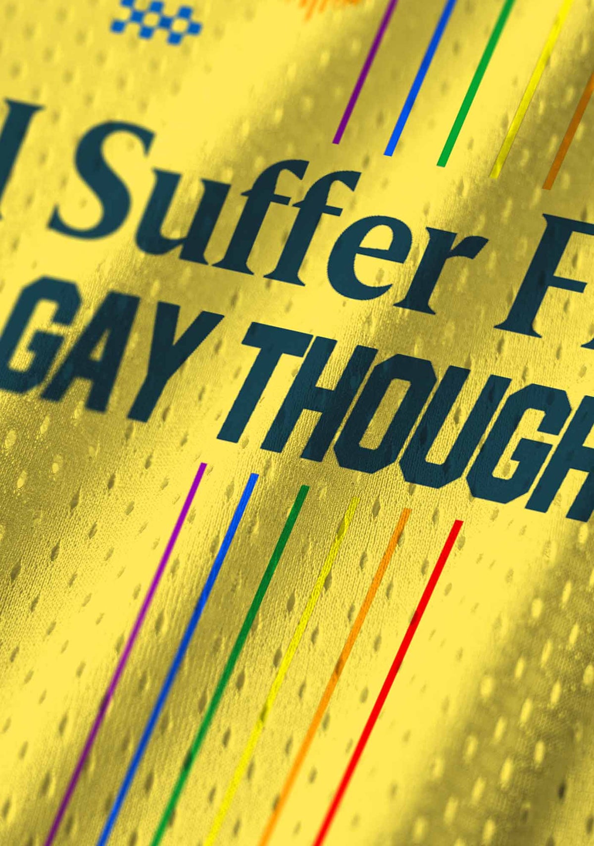Yellow I Suffer From Gay Thoughts Pride Y2K Sport Jersey Tank Cherrykitten