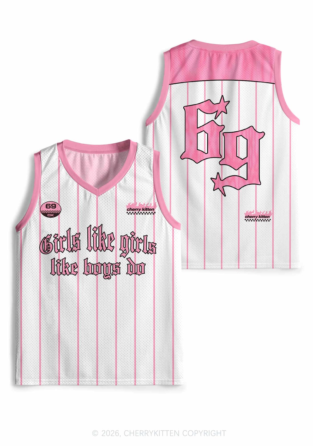 Girls Like Girls Like Boys Do Pride Y2K Sport Jersey Tank Cherrykitten