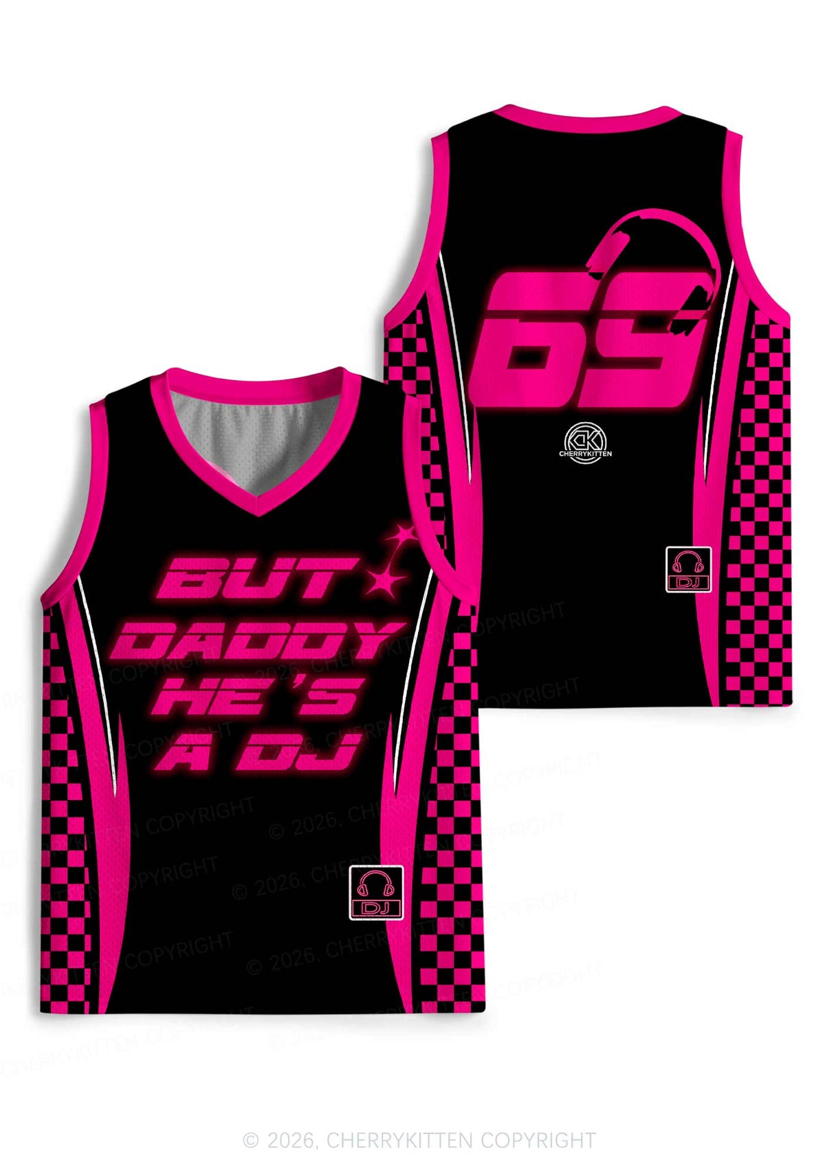 But Daddy He Is A DJ Y2K Sport Jersey Tank Cherrykitten