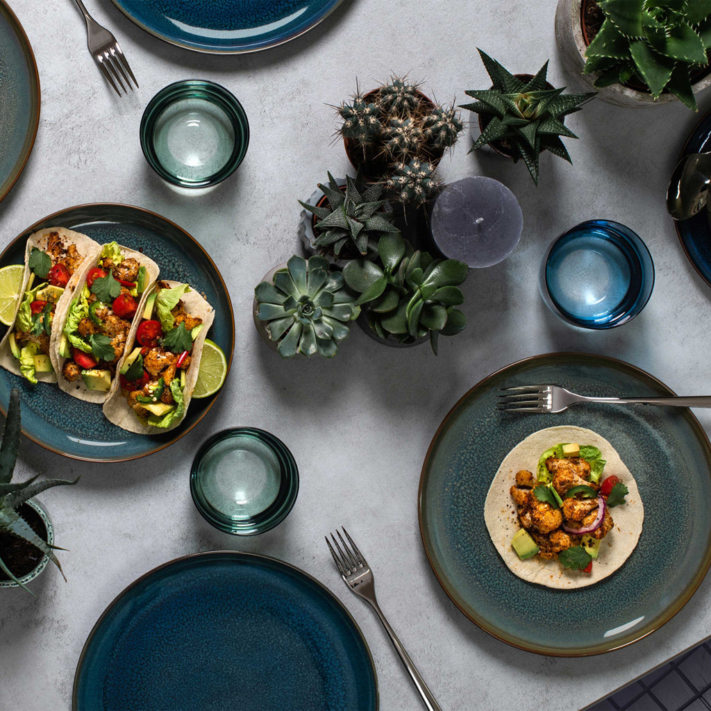 Crafted Denim Dinner Set of 4 Pieces
