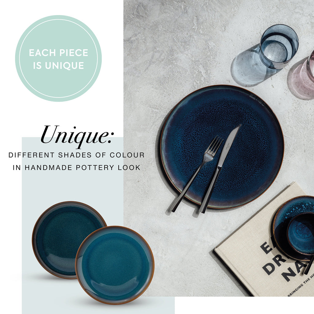 Crafted Denim Dinner Set of 4 Pieces