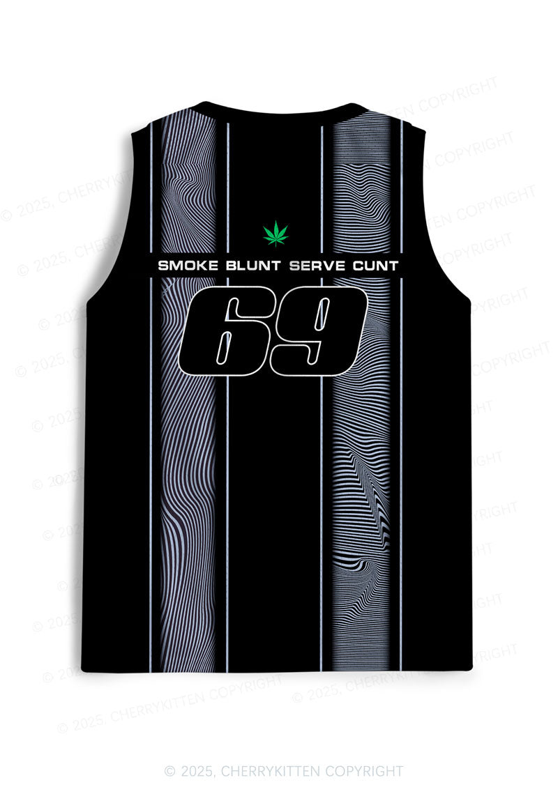Custom Black Smoke Blunt Y2K Sport Jersey Tank Cherrykitten