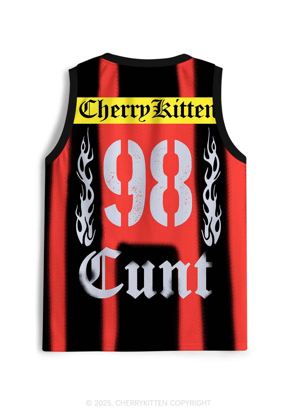 Custom Black Flame Cxxt Y2K Sport Jersey Tank Cherrykitten