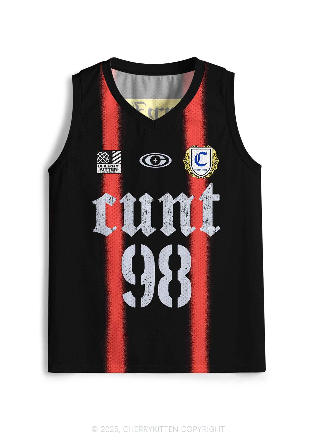 Custom Black Flame Cxxt Y2K Sport Jersey Tank Cherrykitten