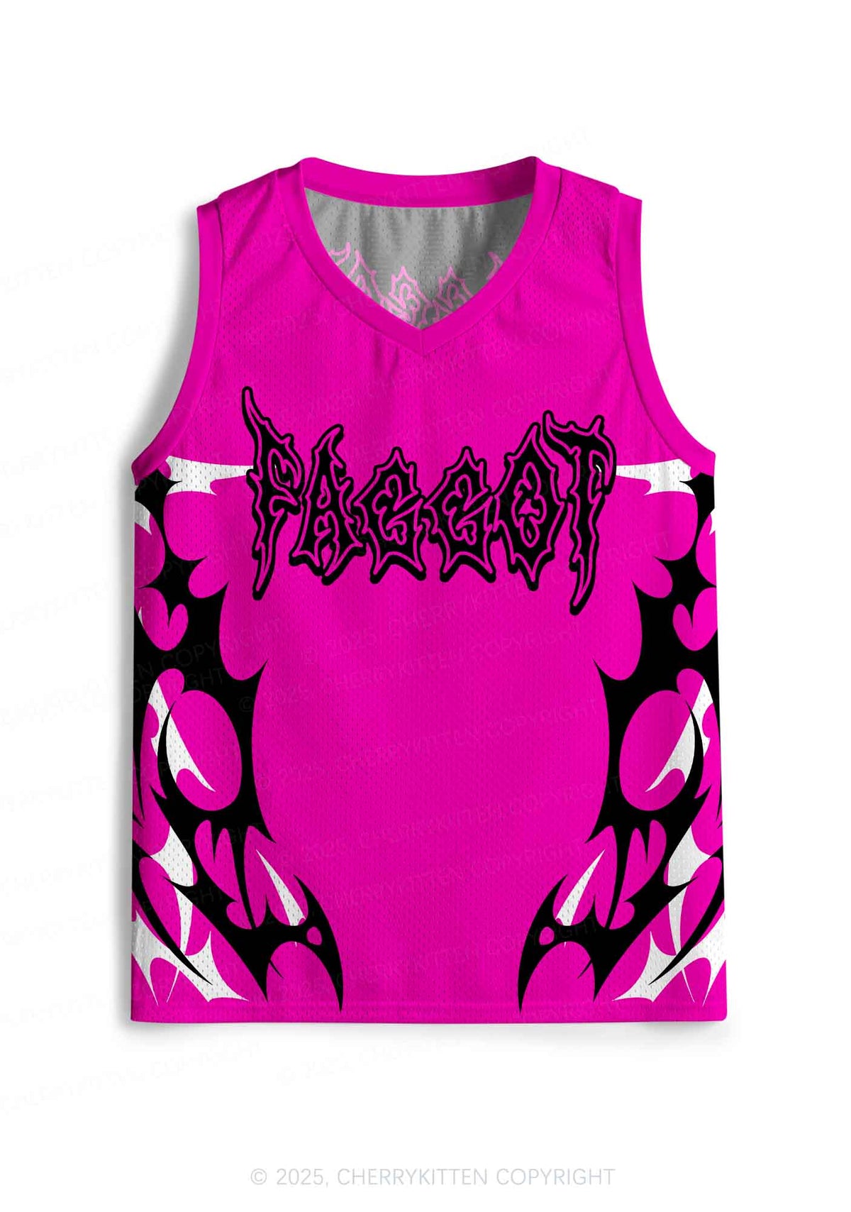 Custom Hot Pink Punk Faggot Pride Y2K Sport Jersey Tank Cherrykitten