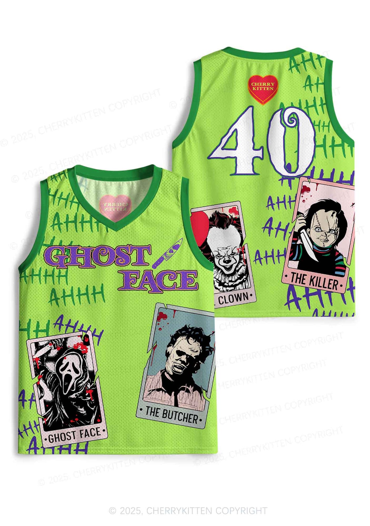 Custom Halloween Horror Card Y2K Sport Jersey Tank Cherrykitten
