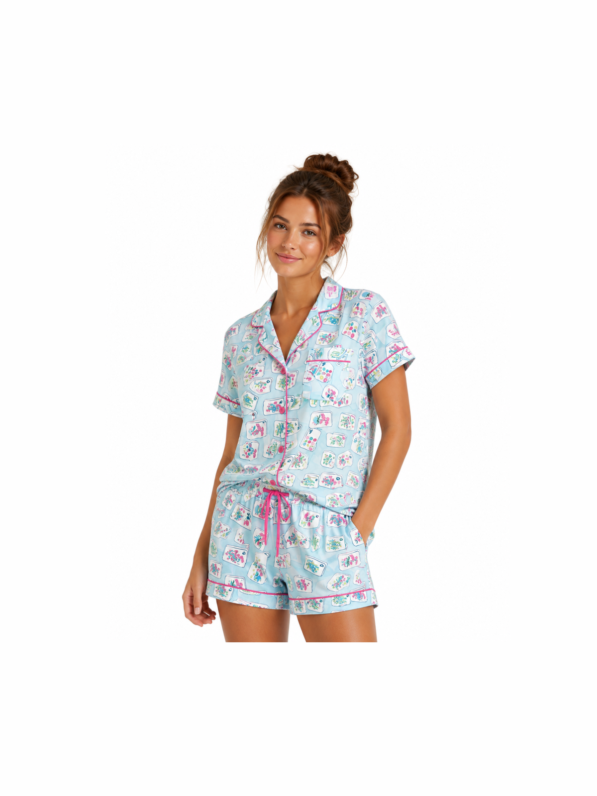 Mahjong Bamboo Pajama Set