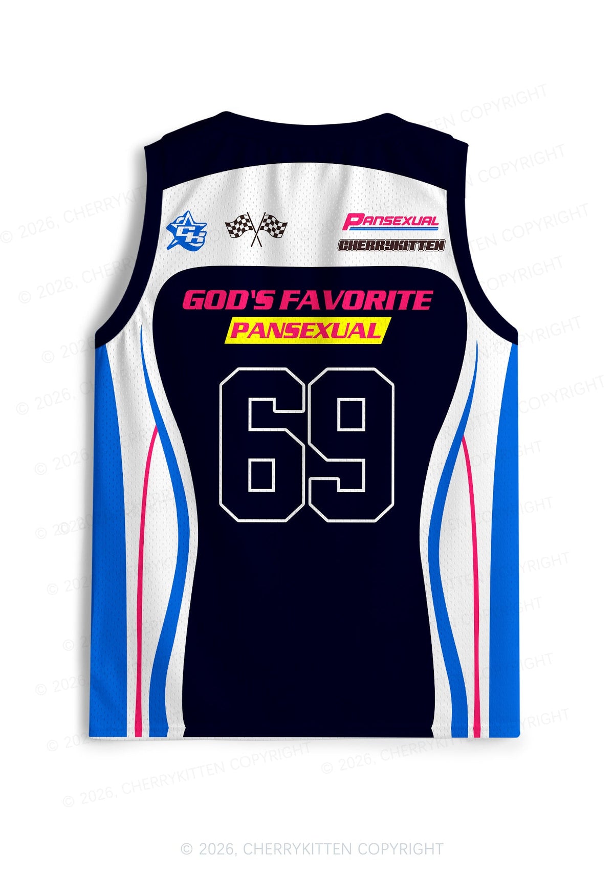 Gods Favorite Pansexual Pride Y2K Sport Jersey Tank Cherrykitten