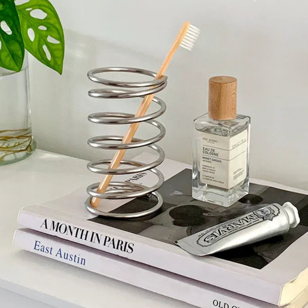 ArtZ® Smile Station Stainless Steel Toothbrush Holder