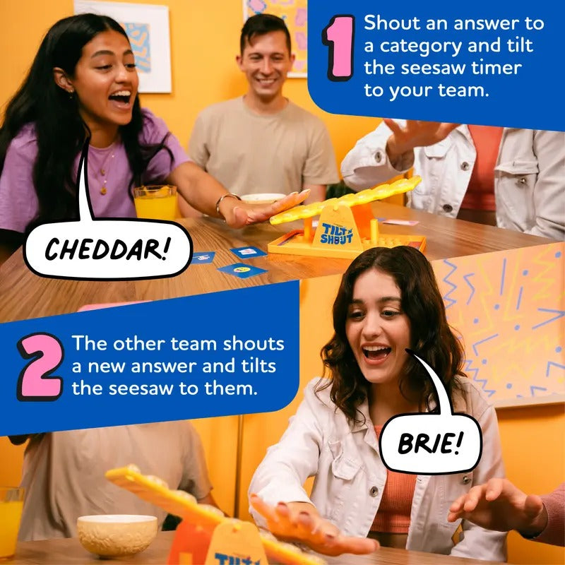 Tilt 'n' Shout Board Game, Fun Family Party Game for All Ages