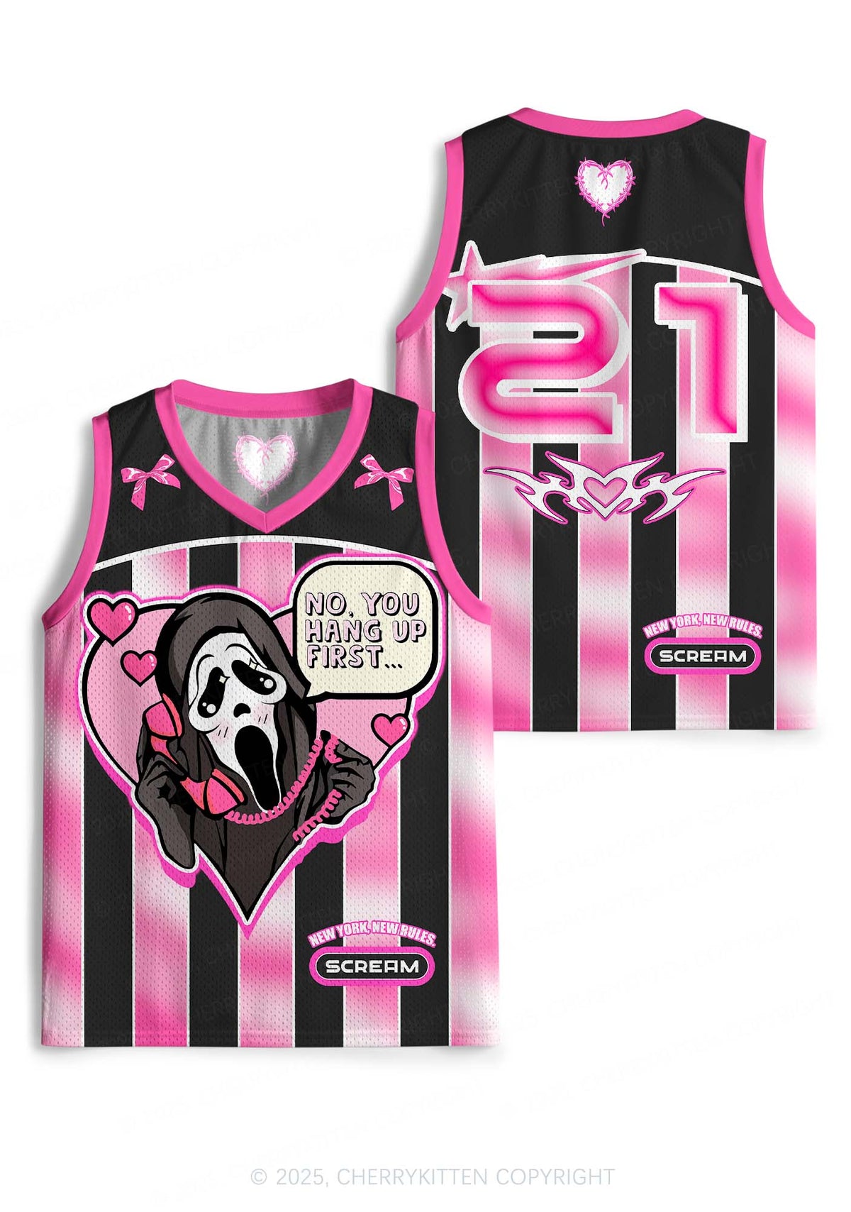 Custom Halloween Skeleton Heart Y2K Sport Jersey Tank Cherrykitten