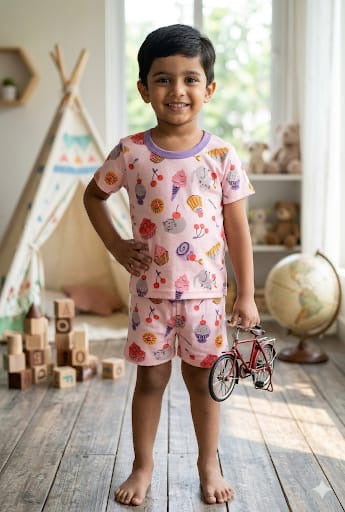 Ice cream Short set (1 -3 years )