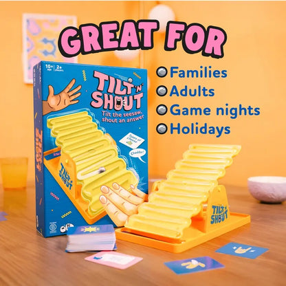 Tilt 'n' Shout Board Game, Fun Family Party Game for All Ages