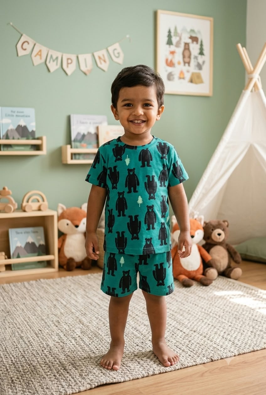 Blue black Short set (3-5 years)