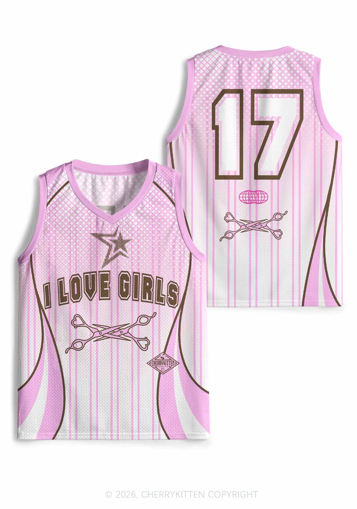 I Love Girls Scissors Pride Y2K Sport Jersey Tank Cherrykitten