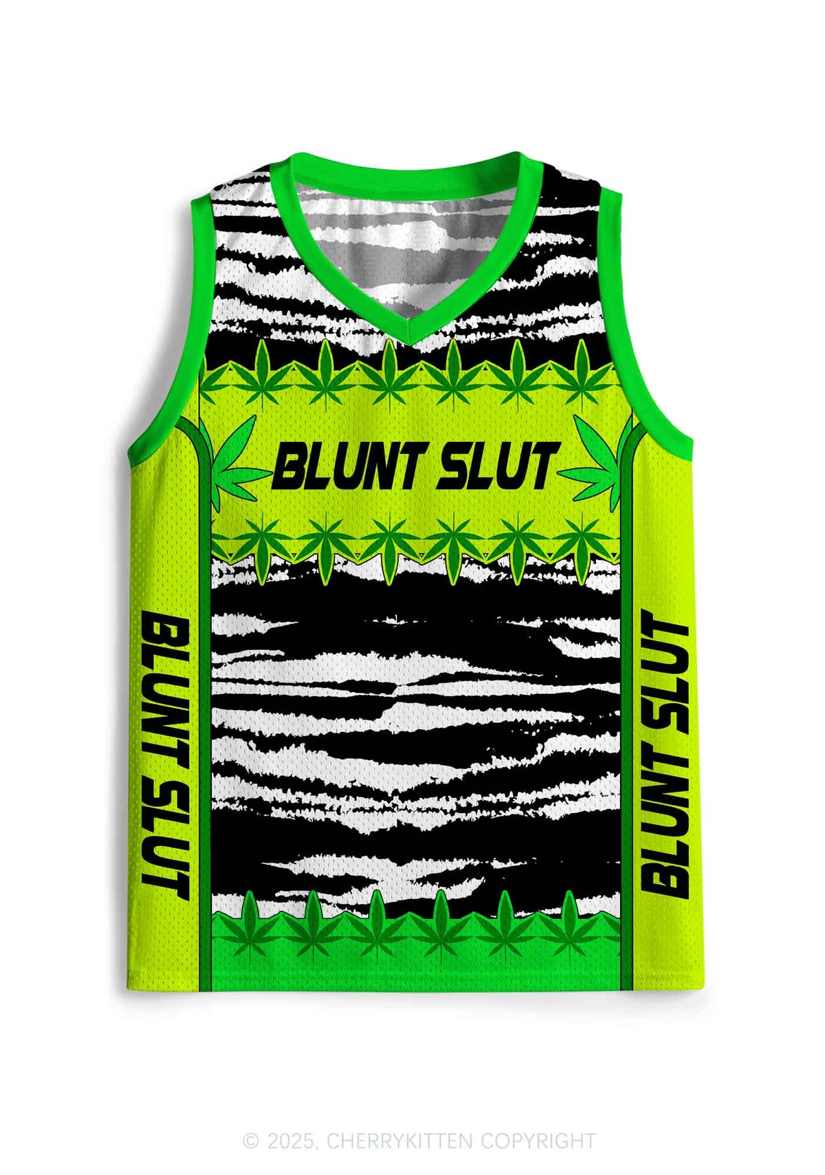 Custom Green Blunt Slxt Y2K Sport Jersey Tank Cherrykitten