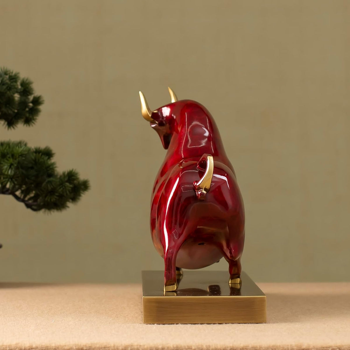 ArtZ® Abstract Bull Of Optimism and Prosperity Bronze Sculpture
