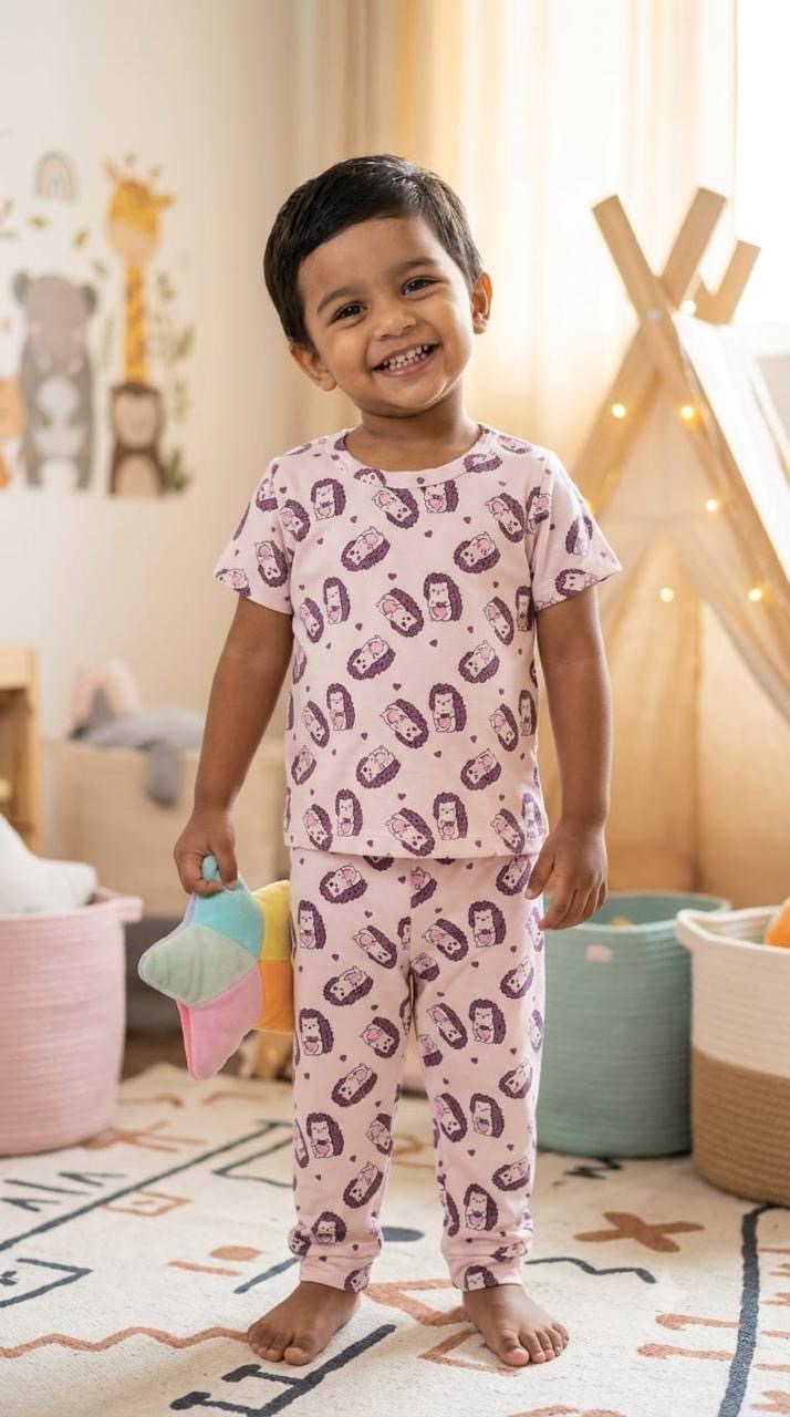 Lovely pink Top & bottom set (6 -12 months )