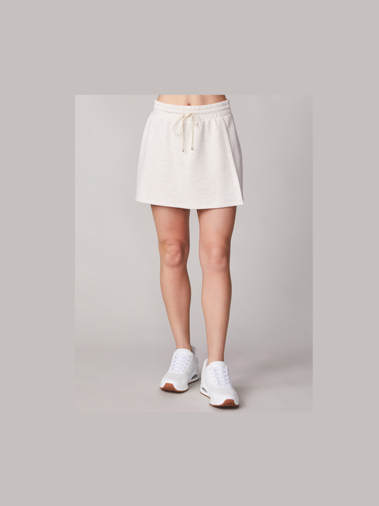 Wrap Front Skort - Heather Oatmeal