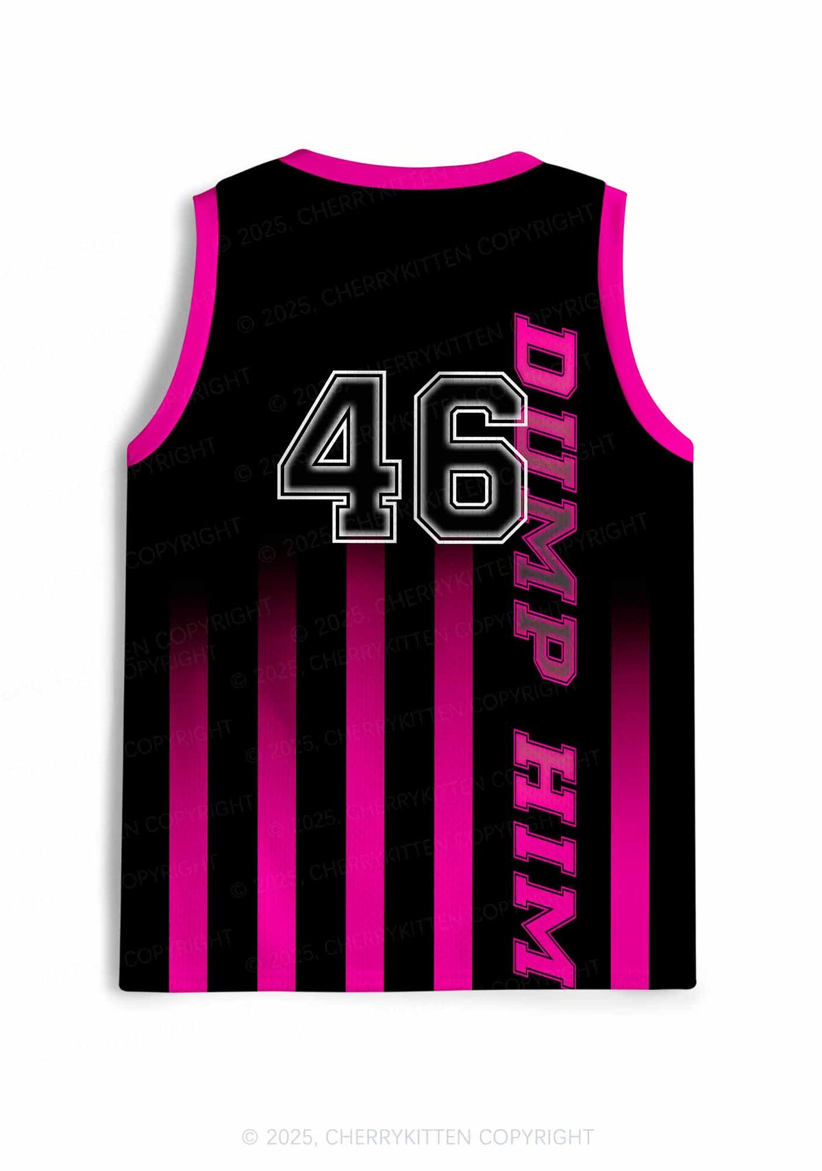 Custom Black Dump Him Y2K Sport Jersey Tank Cherrykitten