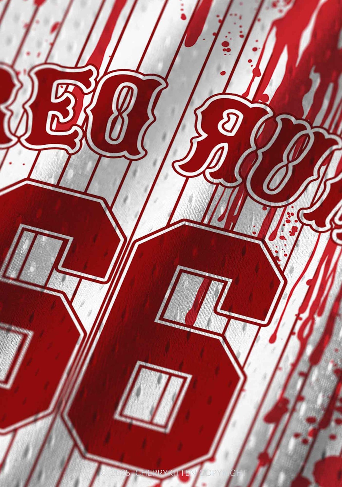 Halloween Custom Red Rum Blood Y2K Sport Jersey Tank Cherrykitten