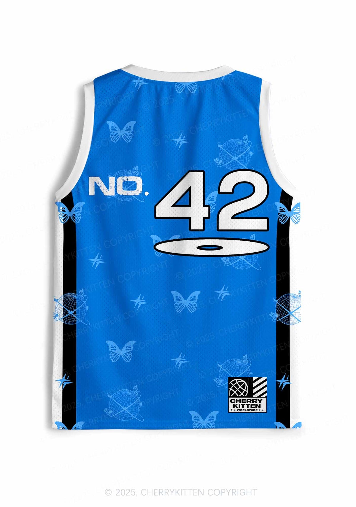 Custom Blue Techno Girls Y2K Sport Jersey Tank Cherrykitten