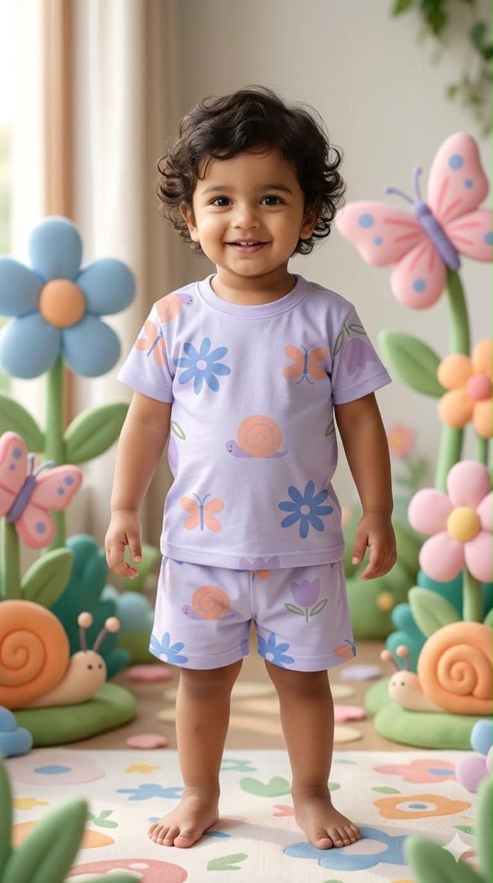 Purple Short  set (1- 3 years)