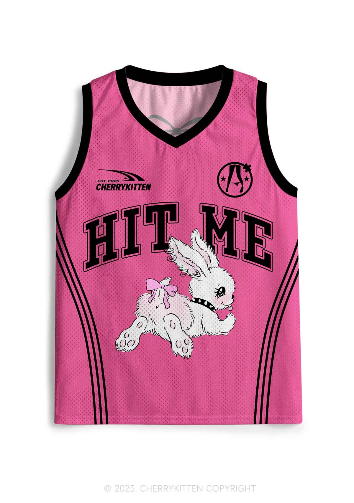 Custom Hit Me White Bunny Y2K Sport Jersey Tank Cherrykitten