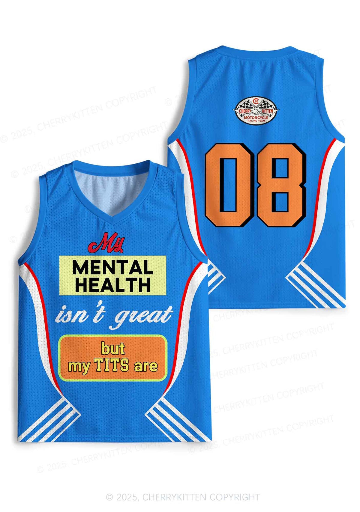 Custom My Mental Health Isnt Great Y2K Sport Jersey Tank Cherrykitten