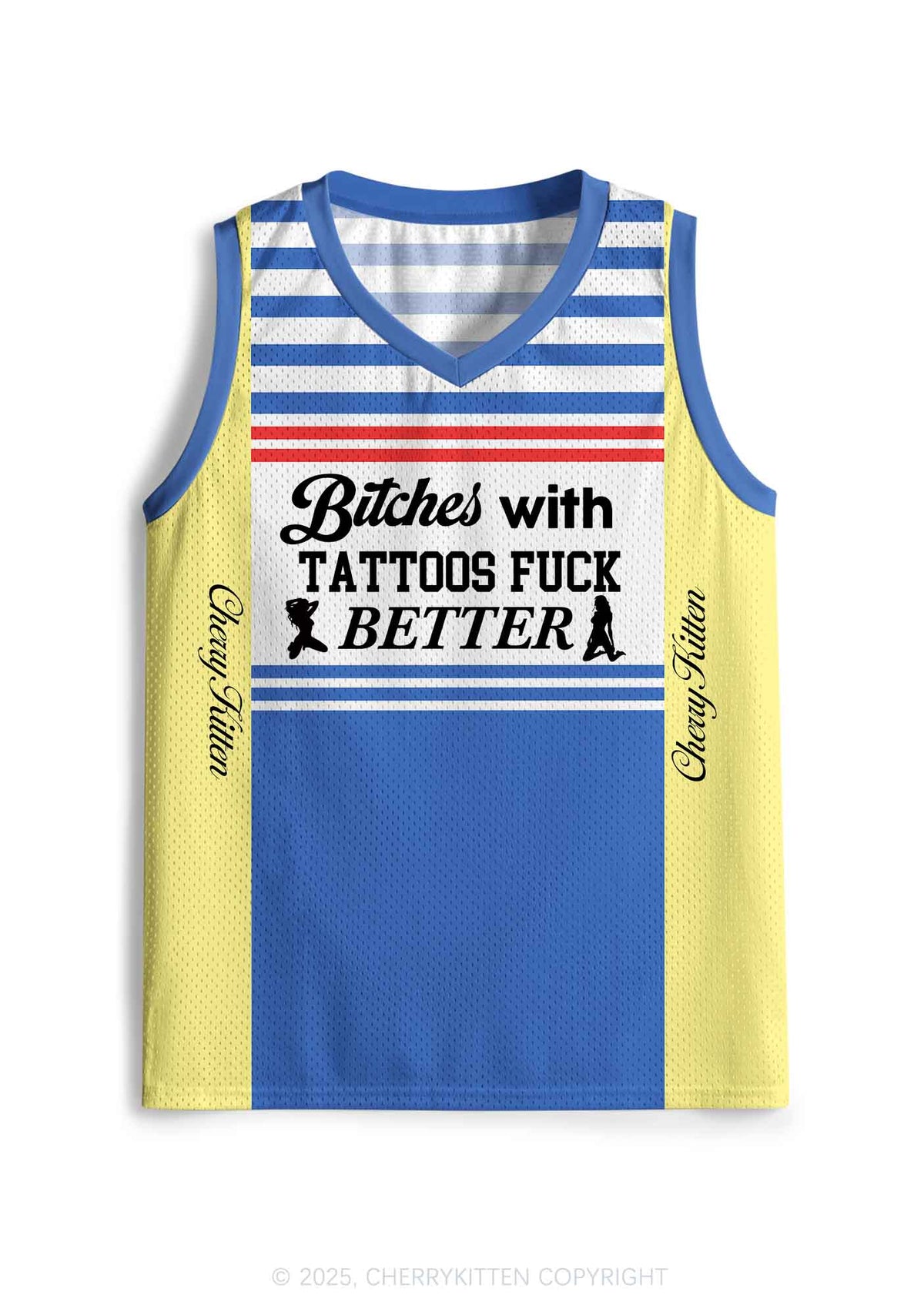 Custom Bxxches With Tattoos Fxxk Better Y2K Sport Jersey Tank Cherrykitten