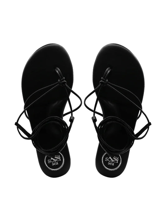 Angie Anklewrap Sandal - Black
