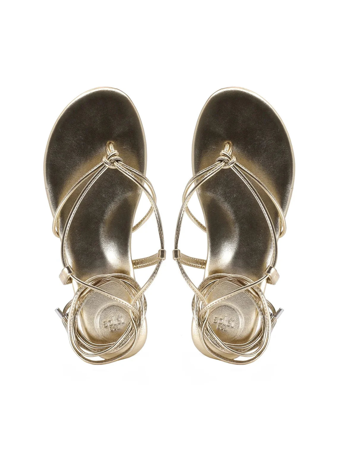 Angie Anklewrap Sandal - Gold