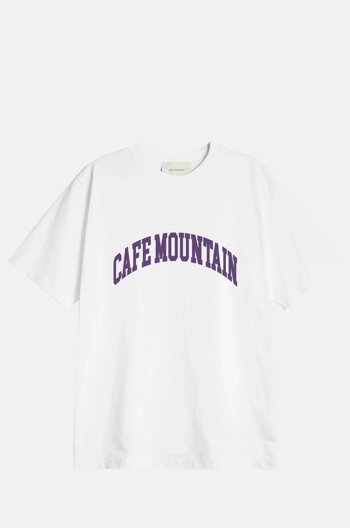 College Logo Tee Natural And Purple