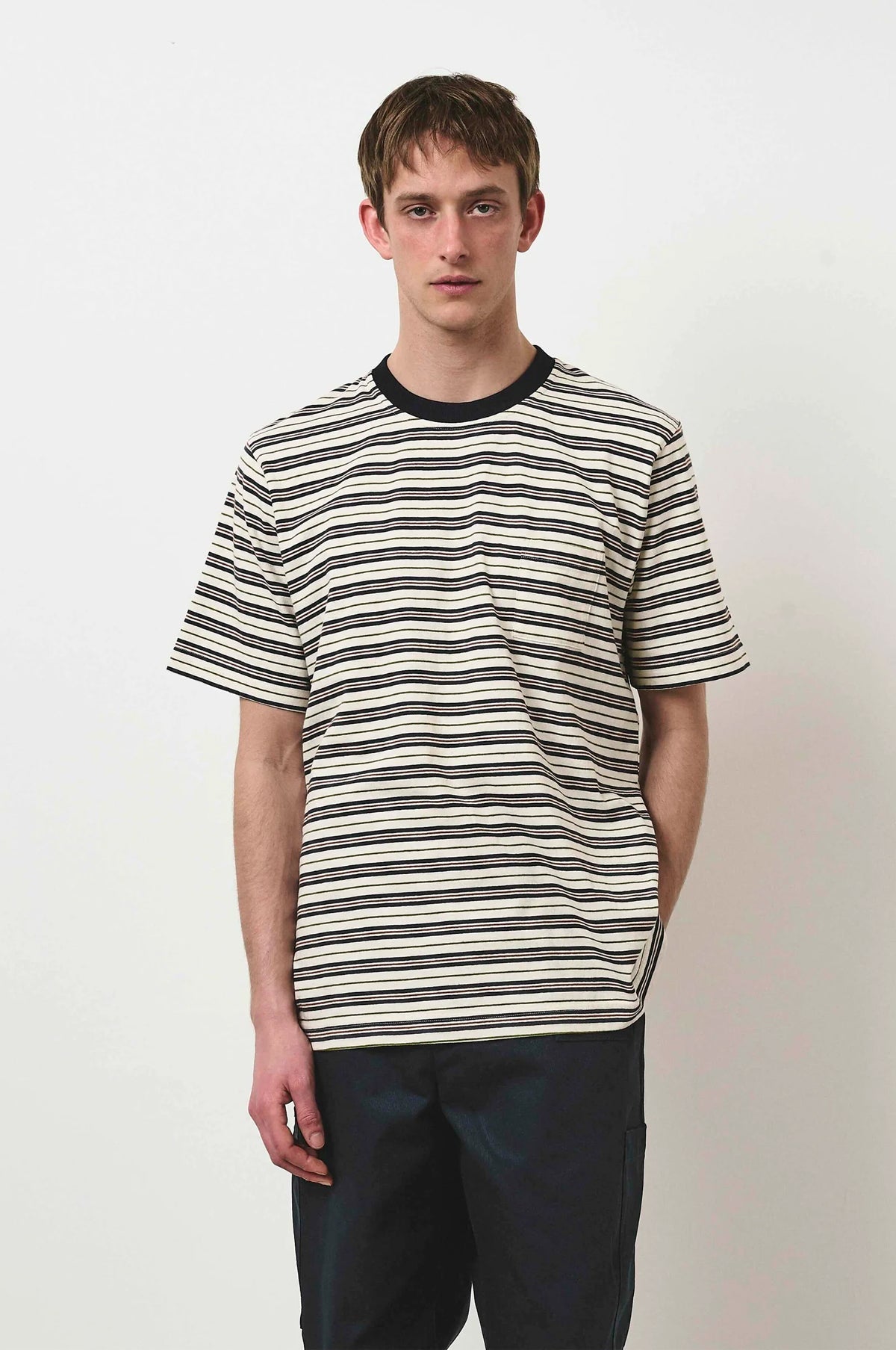 Striped Wide Tee Navy Stripe
