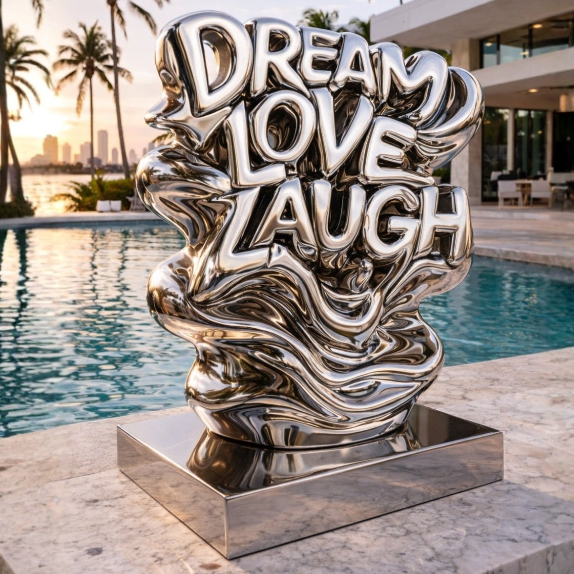 OSO Stainless Steel Luxe Mantra Sculpture