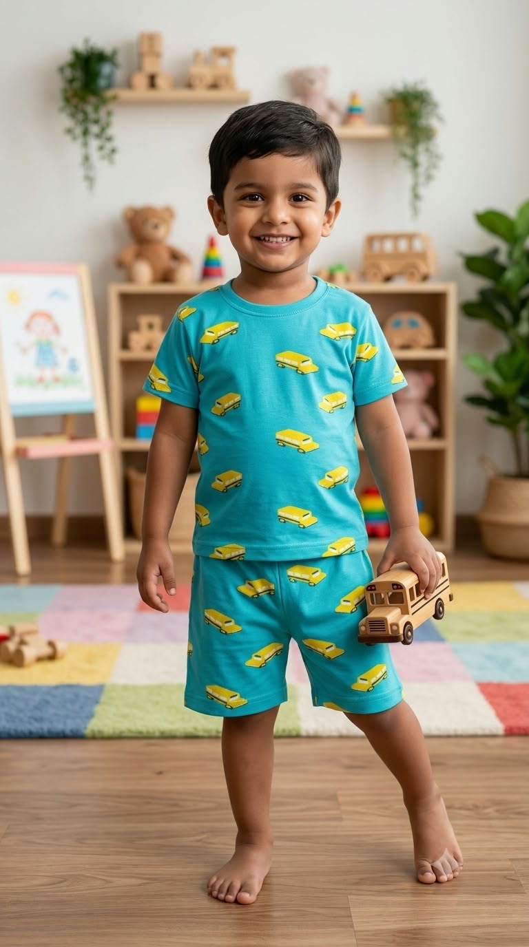 Yellow car Short set (3-5 years)