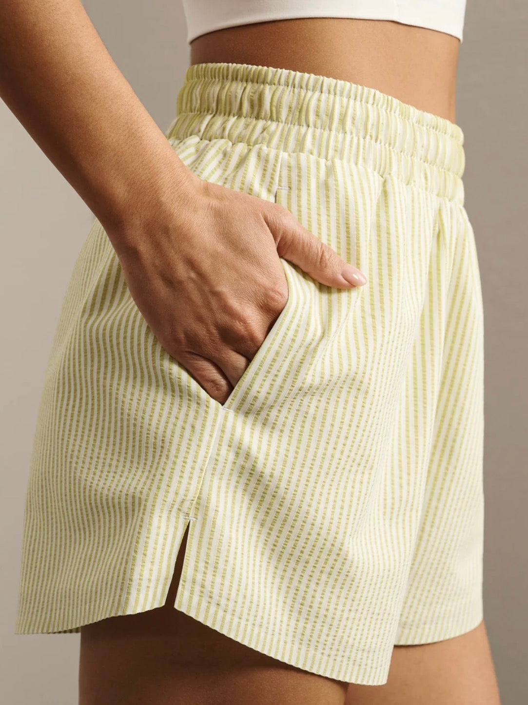 SaltAir Shorts - Citron Seersucker